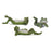 Melrose Lounging Garden Frog Figurine, Set of 3, Green/Grey/Brown - 78564DS