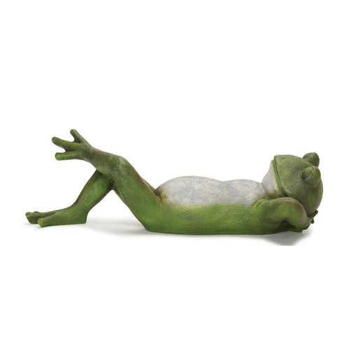 Melrose Lounging Garden Frog Figurine, Set of 3, Green/Grey/Brown