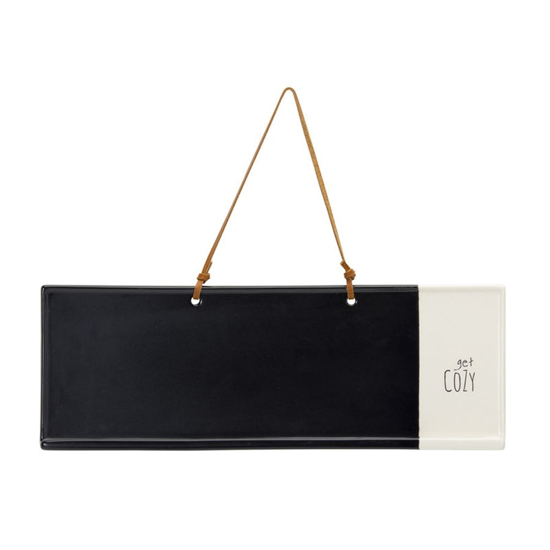 Melrose Black/White Hanging Sentiment Chalkboard, Set of 4, Beige