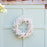 Melrose International Blossom Floral Wreath 25"D, White/Brown