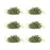 Melrose Spring Boxwood Foliage Half Orb, Set of 6, Green - 78657DS