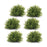 Melrose Spring 8" Mini Leaf Foliage Half Orb, Set of 6, Green - 78660DS
