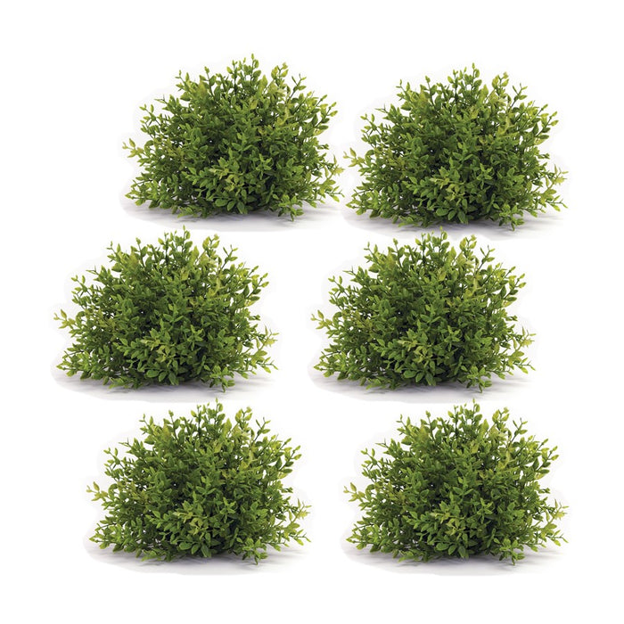 Melrose Spring 8" Mini Leaf Foliage Half Orb, Set of 6, Green - 78660DS