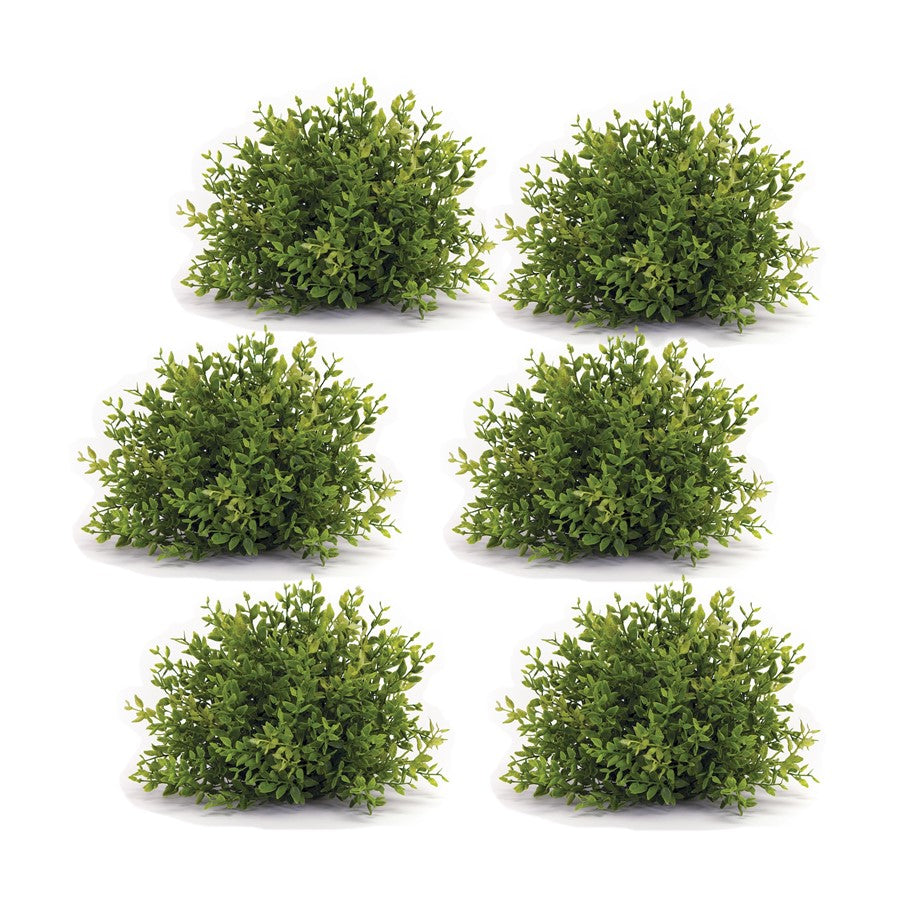 Melrose Spring 8" Mini Leaf Foliage Half Orb, Set of 6, Green - 78660DS