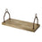 Melrose Home Sweet Home Wood Garden Swing/Metal Handles 23.5"L, Brown - 78744DS