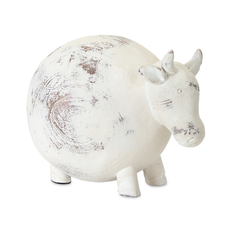 Melrose Weathered Stone Farm Animal Figurine, Set of 3, White