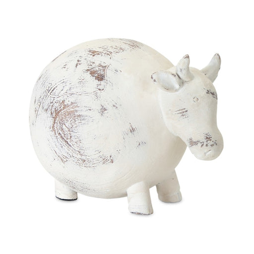 Melrose Weathered Stone Farm Animal Figurine, Set of 3, White