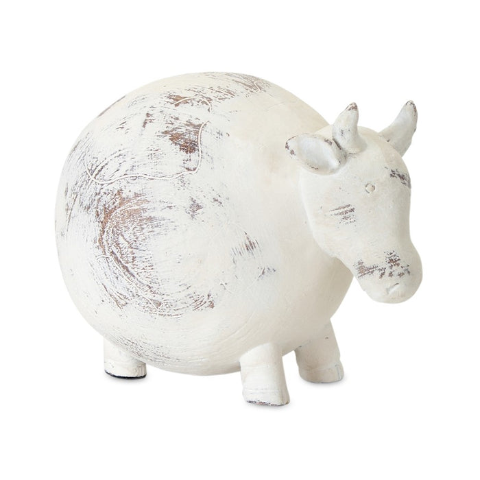 Melrose Weathered Stone Farm Animal Figurine, Set of 3, White