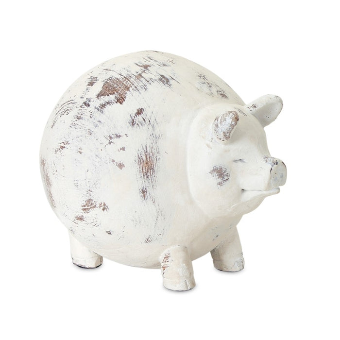Melrose Weathered Stone Farm Animal Figurine, Set of 3, White