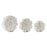 Melrose White Washed Stone Flower Decor, Set of 3, Beige/Brown - 78751DS