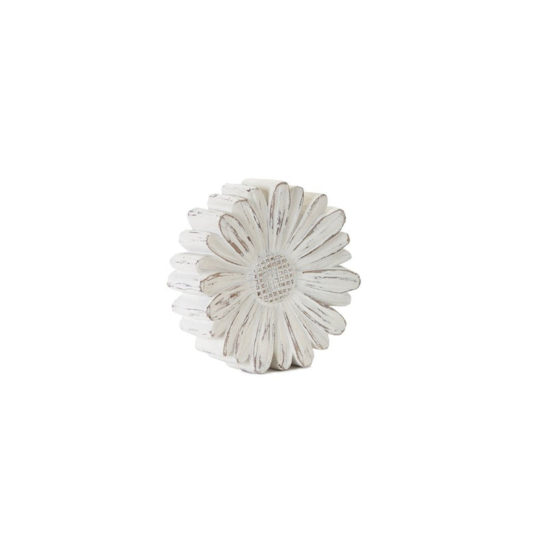 Melrose White Washed Stone Flower Decor (Set of 3), Beige/Brown