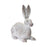 Melrose International Washed Rabbit Statue, Set of 2, Grey/White
