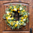 Melrose Lemon Floral Wreath 28"D, Yellow/Green/Brown