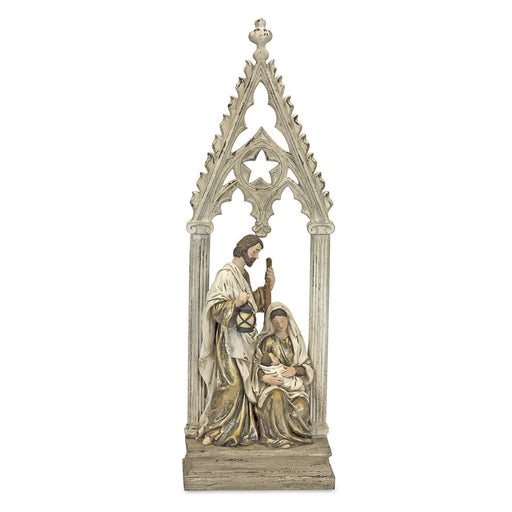 Melrose Holy Family Nativity Arch/Gold 23.25"H, Brown/White/CoppeRed - 80014DS
