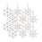 Melrose Jeweled Snowflake/Ribbon Hanger, Set of 12, Silver/CleaRed - 80157DS