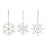 Melrose Jeweled Snowflake/Ribbon Hanger, Set of 12, Silver/CleaRed