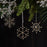 Melrose Jeweled Snowflake/Ribbon Hanger, Set of 12, Silver/CleaRed
