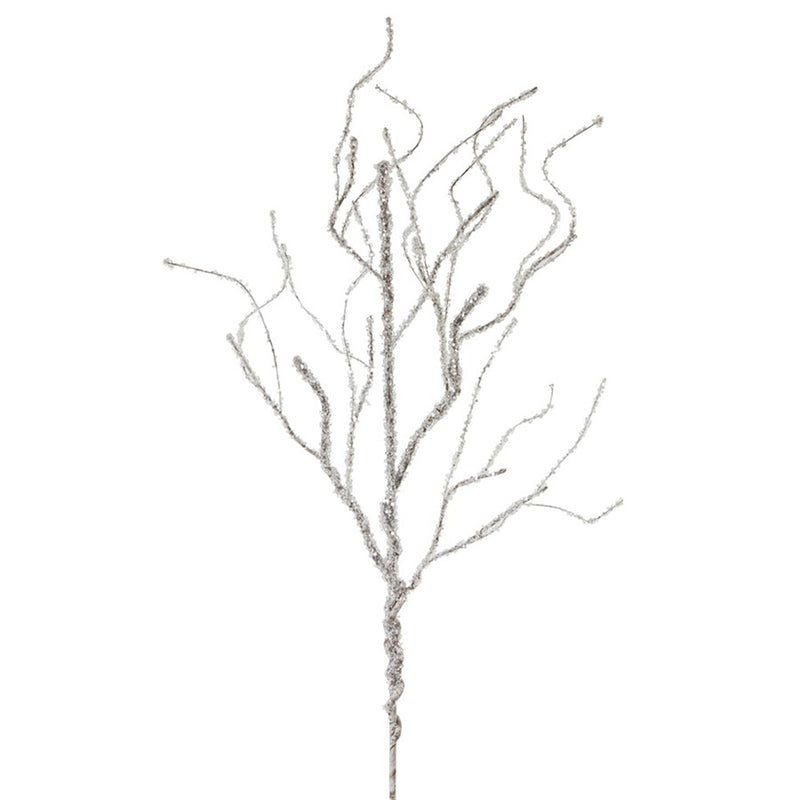 Melrose International Silver Twig Branch, Set of 6, Silver