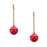 Melrose Red Metal Sleigh Bell/Jute Hanger, Set of 2, Red - 80442DS