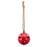 Melrose Red Metal Sleigh Bell/Jute Hanger, Set of 2, Red