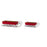 Melrose Rustic Wooden Sleigh Decor/Ornate Metal Accent, Set of 2, Red - 80444DS