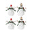 Melrose Terra Cotta Melted Snowman Family/Bird/Pine Accents, Set of 2 - 80478DS