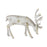 Melrose International Winter Deer Figurine, Set of 2, Grey/White/Gold