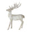Melrose International Winter Deer Figurine, Set of 2, Grey/White/Gold