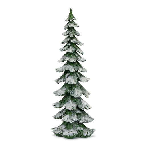 Melrose International Flocked Pine Tree 26"H, Green/White - 80595DS