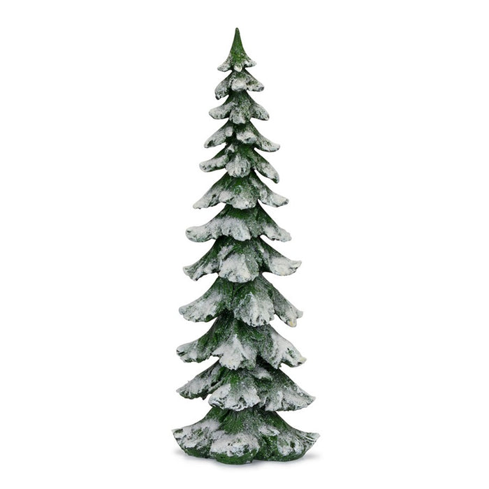 Melrose International Flocked Pine Tree 26"H, Green/White - 80595DS