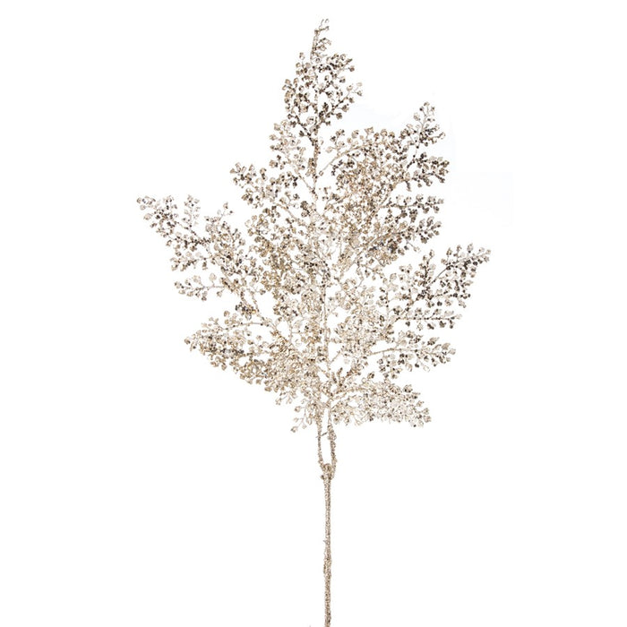 Melrose International Gold Glitter Fern Spray, Set of 12 - 80675DS