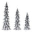 Melrose Carved Design Pine Tree Decor, Set of 3, White/Brown/Black - 80722DS