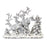 Melrose Snowy Deer/Trees Tabletop Display 16"L, Grey/White/Brown - 80723DS
