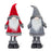 Melrose Plush Winter Gnome Shelf Sitter, Set of 2, Grey/Red/White - 80754DS