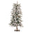Melrose LED Flocked Alpine Pencil Tree/Base 3'H, White/Green/Black - 80763DS