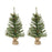 Melrose Mini Pine Tree/Burlap Bag/Pinecone Accents, Set of 2, Green - 80771DS