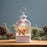Melrose LED Snow Globe Lantern/Cardinal Forest Scene 10.5"H, White/Red
