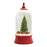 Melrose LED Snow Globe Bell Jar/Christmas Tree Scene 10.5"H, Red/White - 80782DS