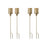 Melrose Gold Punched Metal Candle Holder Garden Stake, Set of 4 - 80827DS
