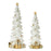 Melrose International Christmas Tree/Packages, Set of 2, White/Gold - 80967DS