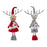 Melrose Plush Standing Holiday Deer/Hat/Scarf Accent, Set of 2, Grey