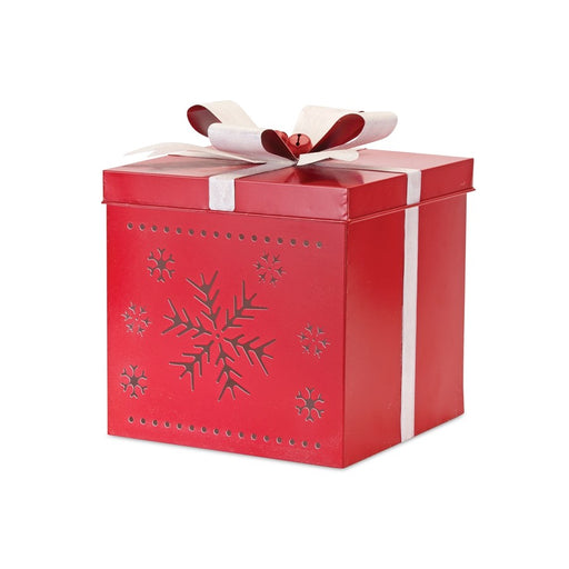 Melrose Present Decor/Nordic Snowflake Cut Out, Set of 2, Red/White