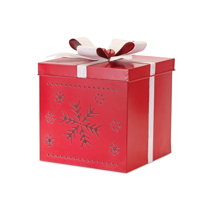 Melrose Present Decor/Nordic Snowflake Cut Out, Set of 2, Red/White