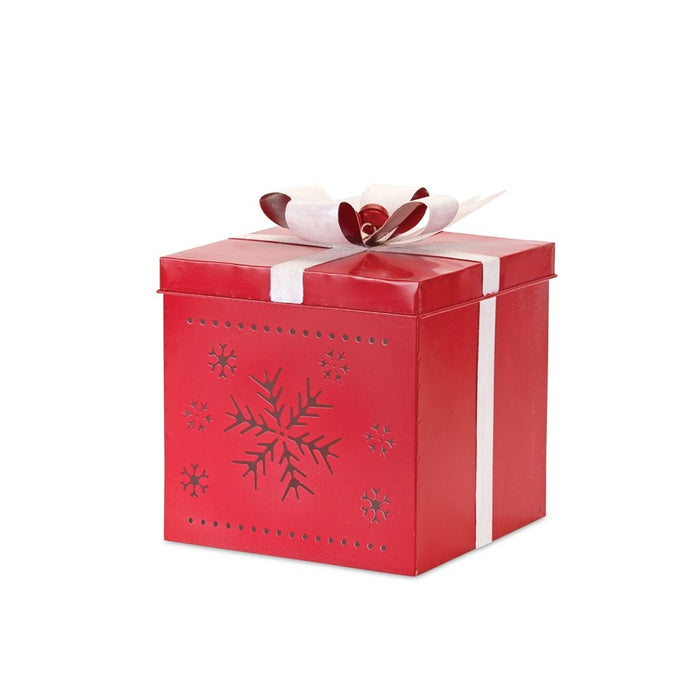 Melrose Present Decor/Nordic Snowflake Cut Out, Set of 2, Red/White