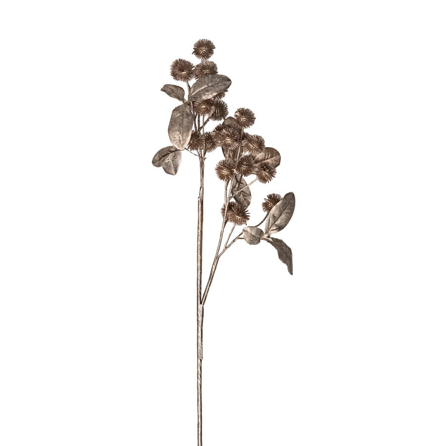 Melrose International Glittered Pod Spray, Set of 12, Silver/Gold - 81123DS