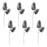 Melrose International Flocked Snowy Pine Cone Spray, Set of 6, White