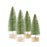 Melrose LED Lighted Bottle Brush Tree/Wood Base/Gold, Set of 4 - 81443DS