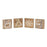 Melrose Rustic Wood Christmas Block Decor, Set of 8, Brown/White