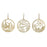Melrose Gold Metal Cut Out Rustic Tree Ornaments, Set of 24, Gold