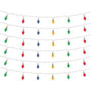 Melrose LED Lighted Strand/Classic Bulb Design,Set of 6 Strands, Blue - 81540DS